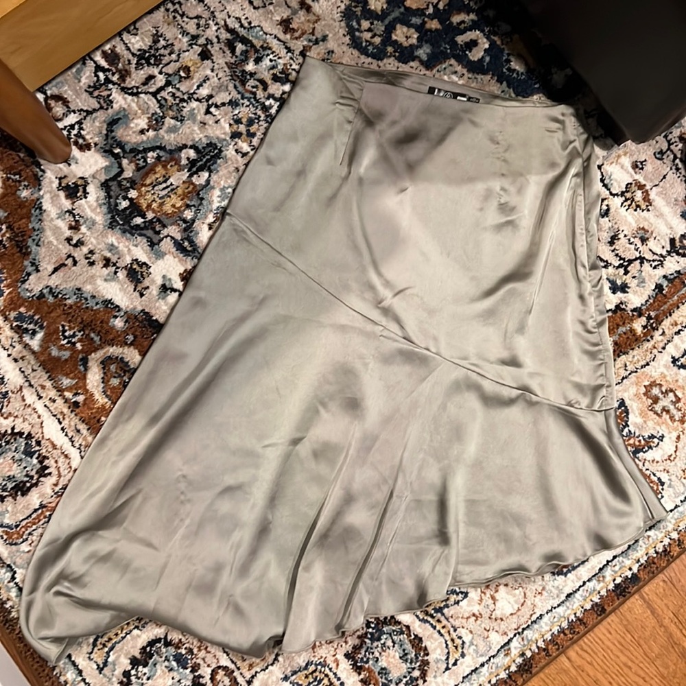 Satin Asymmetrical Skirt